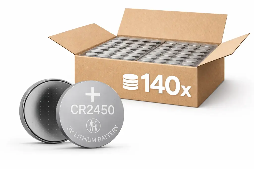 Lot de 140 Piles CR2450 3V Lithium (Paquet)