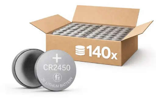 Lot de 140 Piles CR2450 3V Lithium (Paquet)