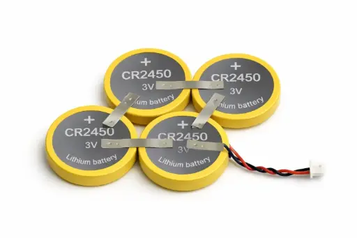 Pack of 6 CR2450X4 Diamond-Shaped Batteries with Connector (Tray)